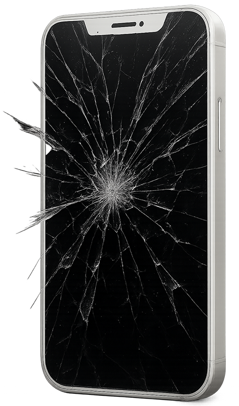 Celular com tela quebrada